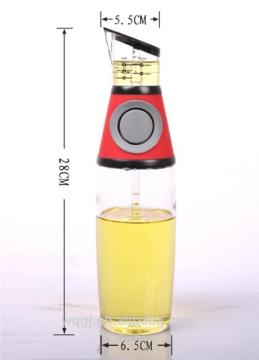 Cute Design Useful Press Measure Vinegar Oil Dispenser Glass Bottle made in China