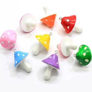 30mm 3D Mushroom Resin Charms DIY Craft fit for Bracelet Earring Pendant Jewelry Finding handmade