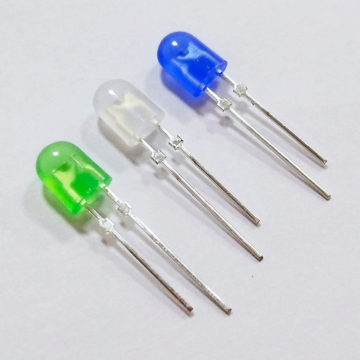 Alta lumen 5 mm 2pin 110 grados azules blancos verdes rojo ovalado LED