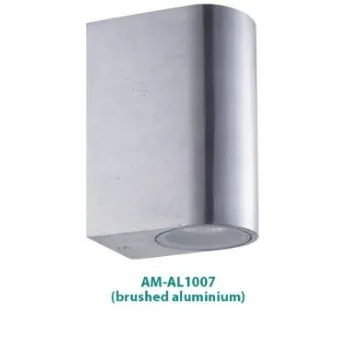 brushed aluminium wall light