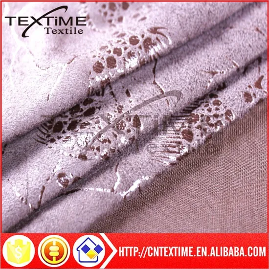 100% polyester bronzed suede fabric for sofa