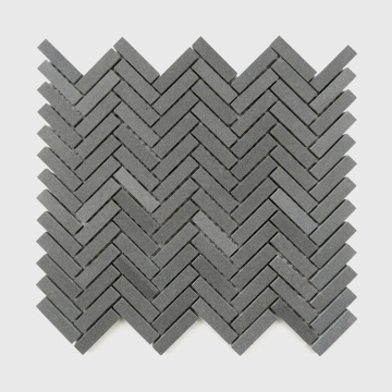 Herringbone Shape Black Marble Stone Mosaic Kitchen Tiles