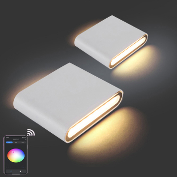 Hagood 9W Smart RGBW APP Control Thin Square Wall Lamp
