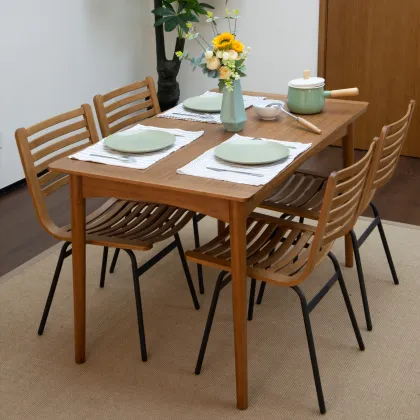 Simple Style Bamboo Material Dining Table