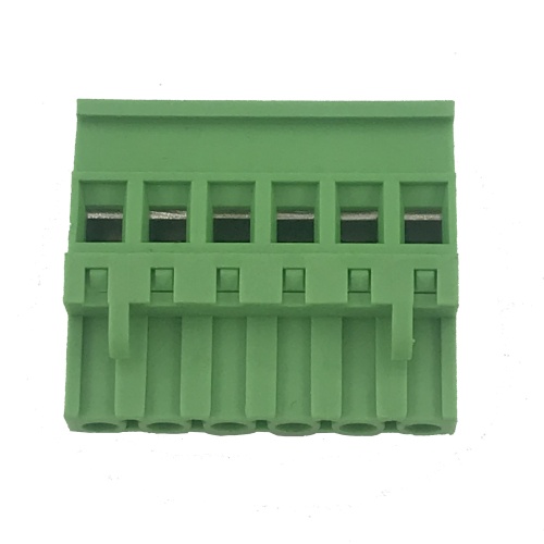 Vertical straight angle female pluggable terminal block