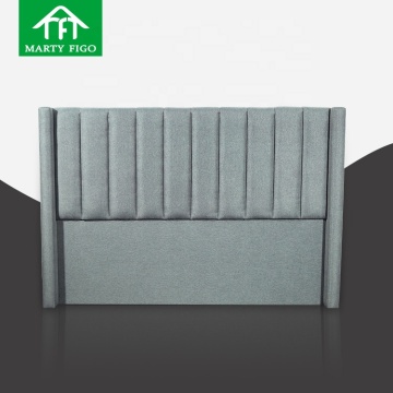 Bingkai katil bilik tidur kelabu oem kilang dengan panel headboard berlapis berumbai