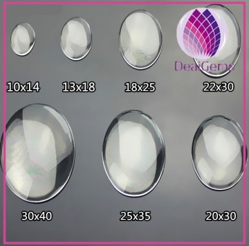 Wholesale fancy 10*14 oval transparent clear glass cabochon