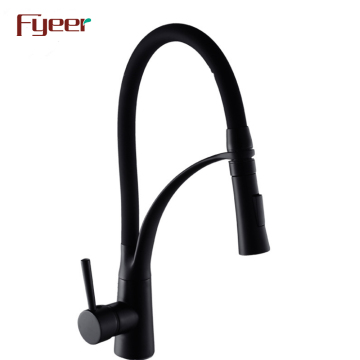 Black Flexible Kitchen Faucet with Color Options