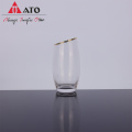 Bulk glassware gold rim crystal glass wholesale glass