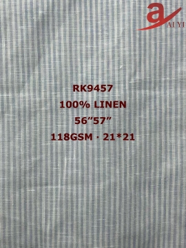 Elegante collezione di tessuti in lino a strisce