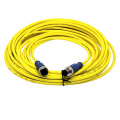 Cable de conector de 4pin M12 amarillo M12 macho a hembra