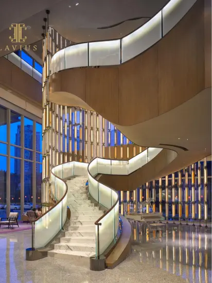 Linear gold and glass pendant light modern