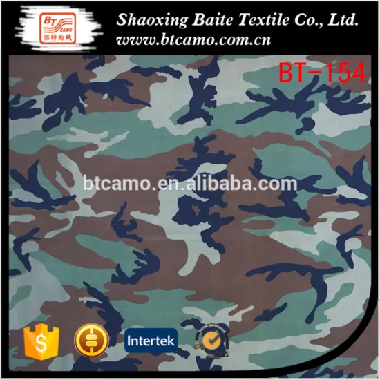 Cloth material fabric Wholesale popular cotton polyester miltary camouflage fabric BT-154