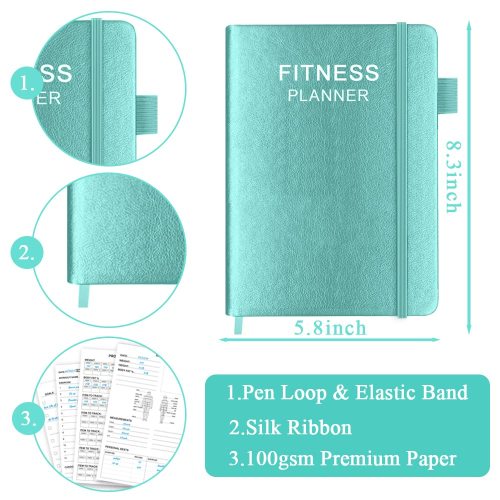 Workout And Meal Plan A5 Hardcover Leather Daily Health And Fitness Planner Supplier