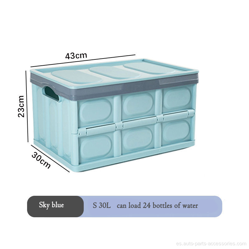 caja de almacenamiento plegable de automóvil azul de plástico ecológico
