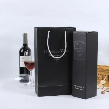 Deluxe Amazing Offset Printed Coated Paper Metal Handle Red Wine Bottle Gift  Bags Designs - China Wine Bags and Gift Bags price