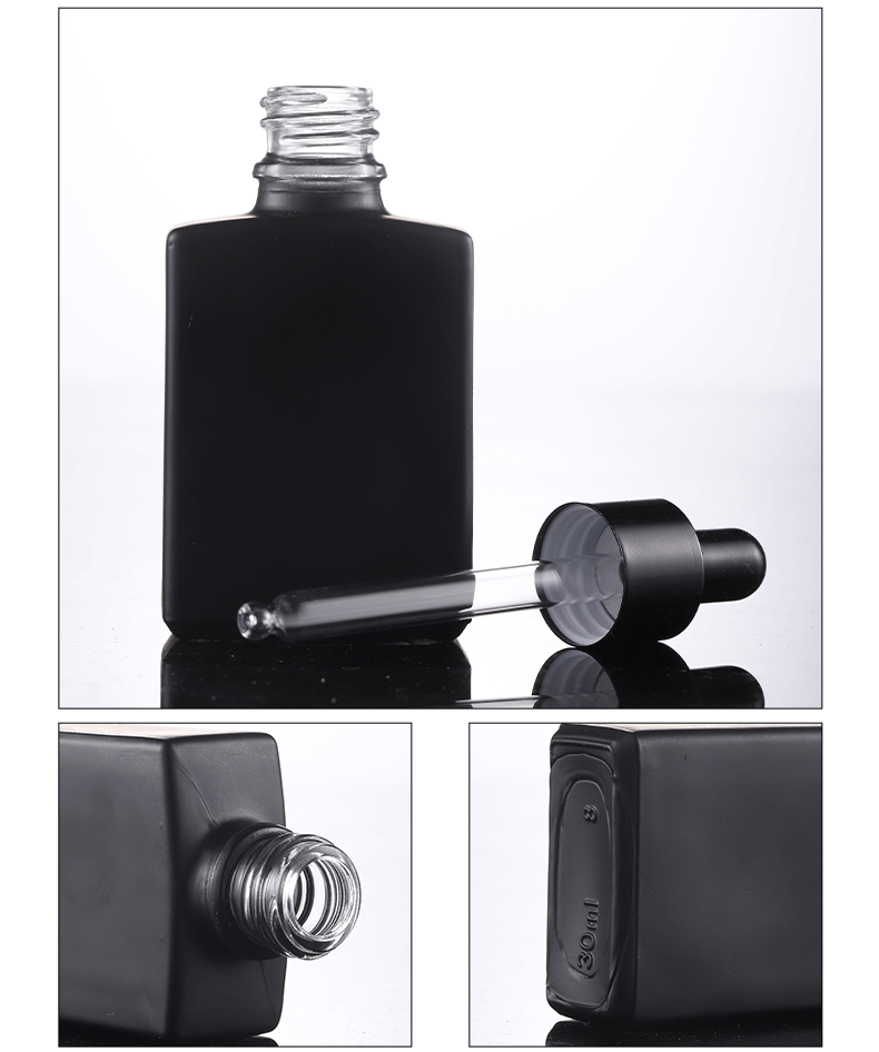 matt black dropper bottle