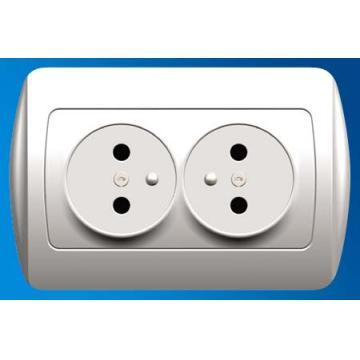 P Series 2 Gang French Type Socket