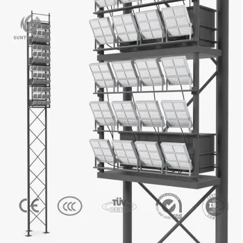High Mast LED Lighting Poles for Football Stadiums - Custom Designs from 15m to 40m