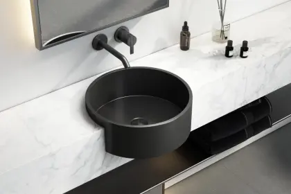 Meiao black pvd countertop bathroom basin