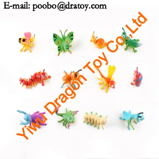 different plastic insects toys