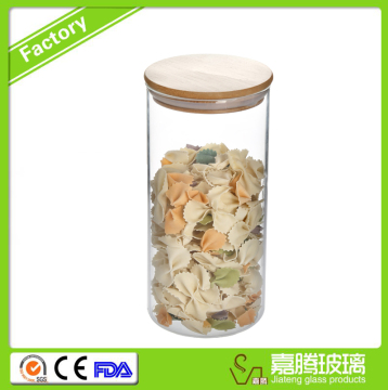 Airtight Glass Storage Jars for Food with wooden lid Wholesale