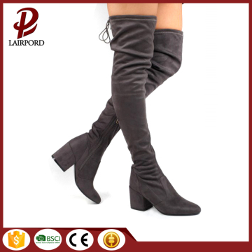 5cm mid-heel suede warm winter long boots