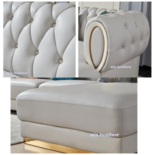 High Quality Wide Three Seats Light Luxury Sofa