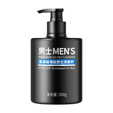 Amino Acid Sea Salt Men's Facial Cleanser: Nourishing, Hydrating, and Moisturizing Mild Deep Cleansing