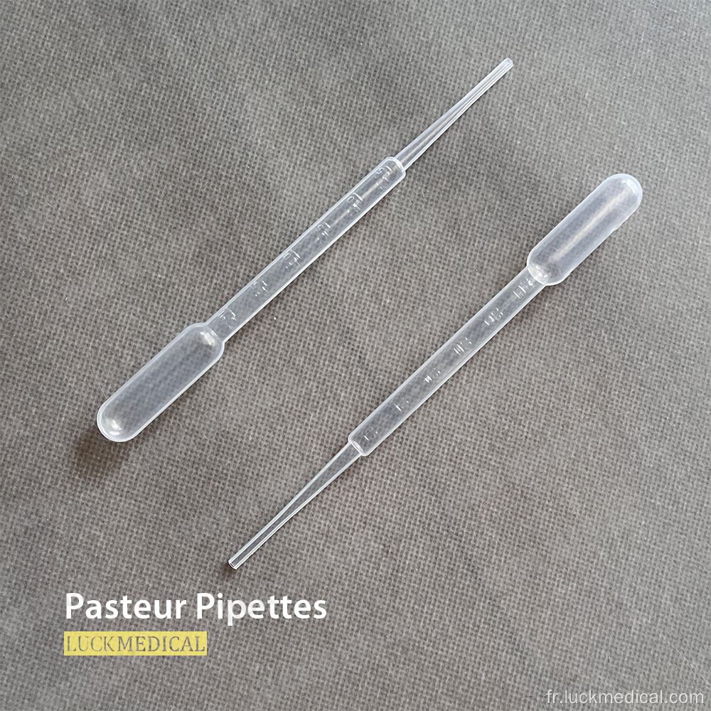 Micro Pipette de pasteur gradué en plastique