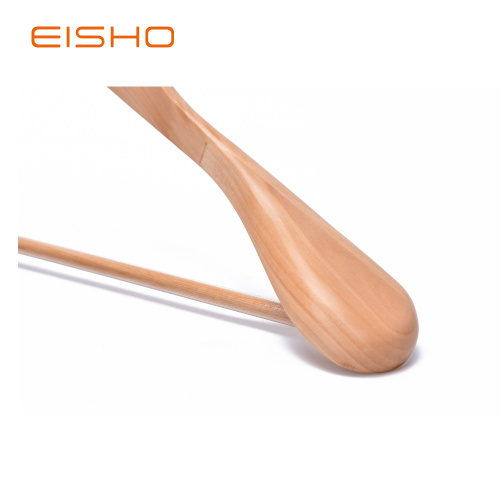 Perchas de lujo de madera con hombro ancho EWH0091-93