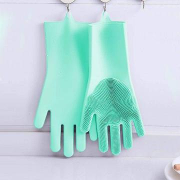 Guantes de silicona para lavar vajilla con depurador de lavado