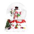 Christmas Snowman Music Box Rotating Colorful Light Crafts