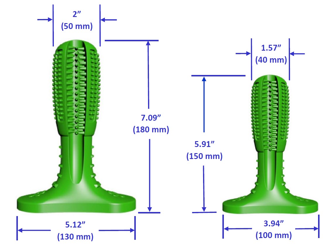 Rubber Chew Toy Size
