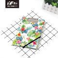 Custom tropical flowers style cute A5 clipboard binding loose leaf notebook hardcover diary