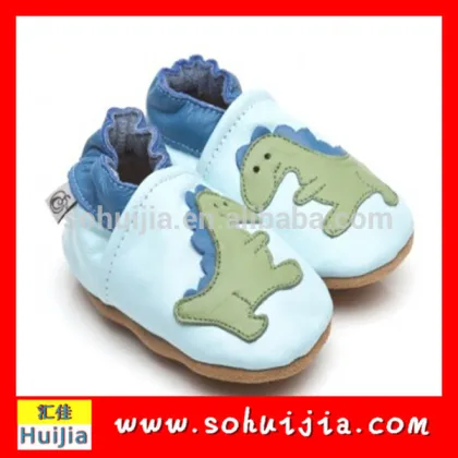 Newest popular design cheap soft sole dinosaur blue baby $1 dollar shoes for baby shoes