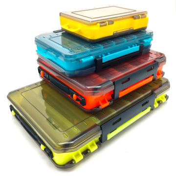 Waterproof Double-Sided 10/14 Compartments Transparent ABS Plastic Fishing Lure Box