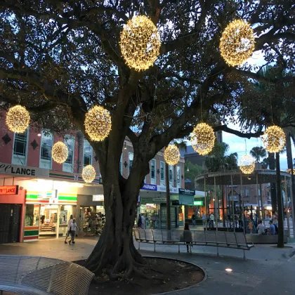 Giant Lighted Sphere Christmas Balls - Commercial Outdoor Christmas Lights