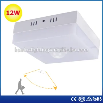 Led surface mounted panel light 12w square led sensor ceiling lamp