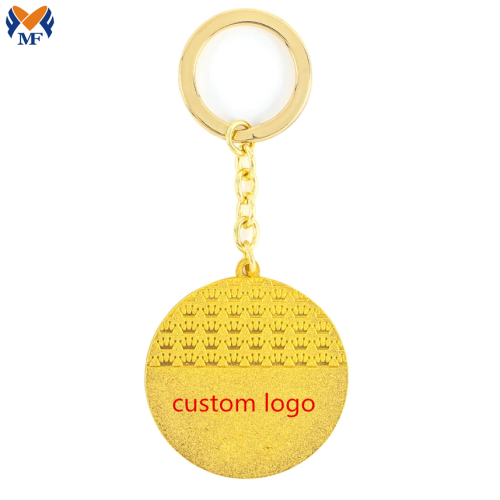 Metal Custom Zinc Alloy Keychain With Round Shape