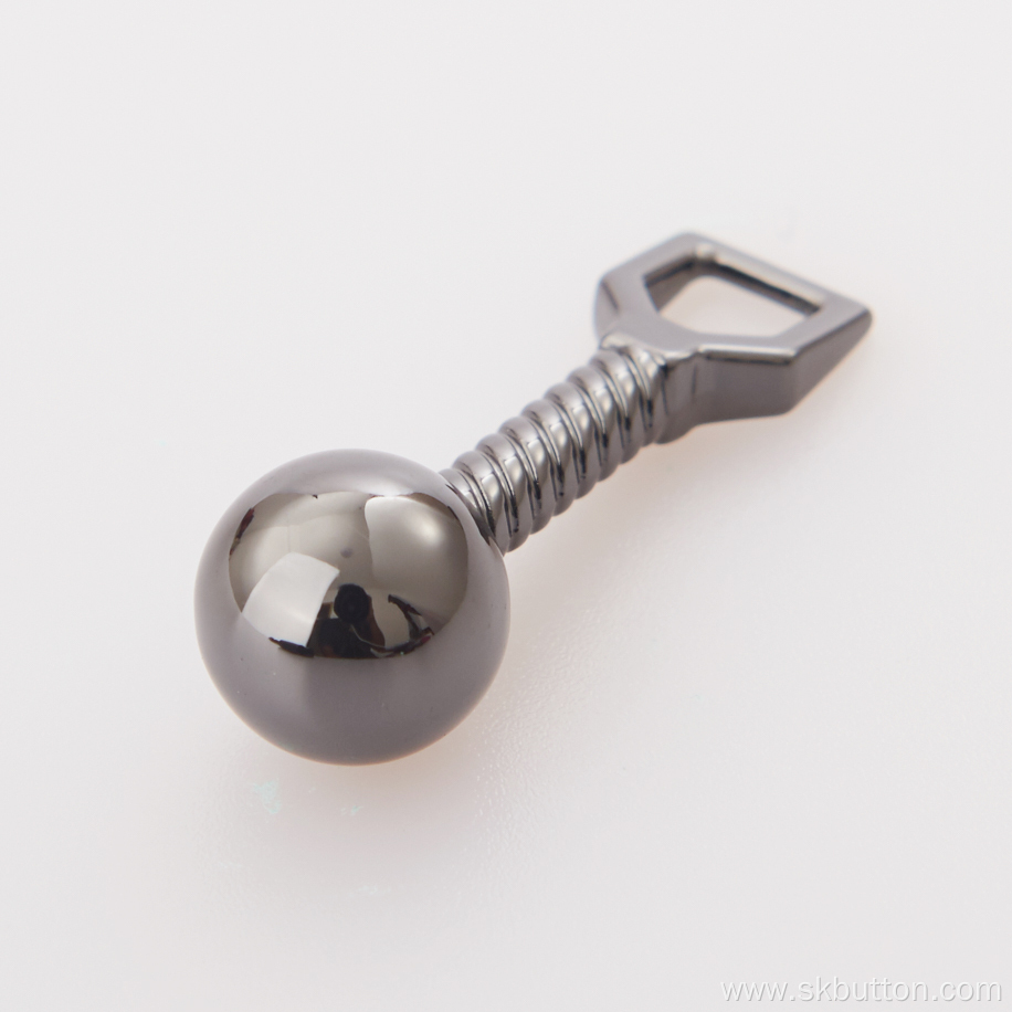 gunmetal alloy metal zipper pullers