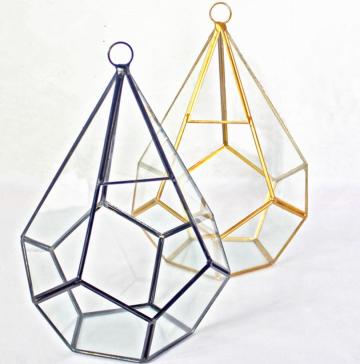 Cheap glass vase geometric glass vase/glass vases hanging