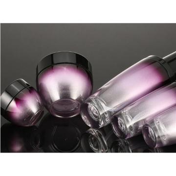 Purple gradient cosmetic glass bottles and jars