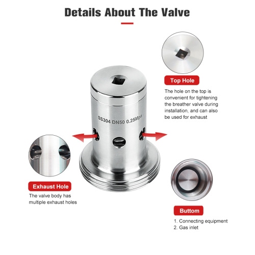 DN50 Thread Breathing Valve with Top Hole