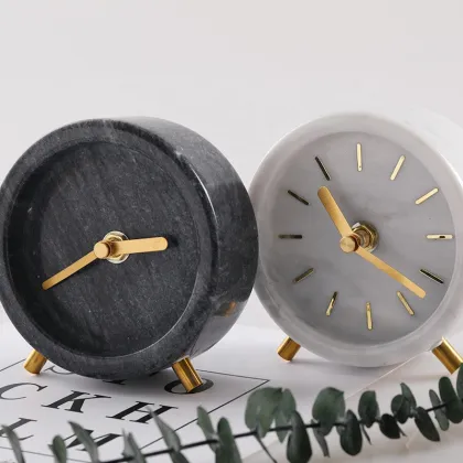 Factory Direct High-Quality Desk & Table Clocks: Marble Alarm Clocks for Home Decor