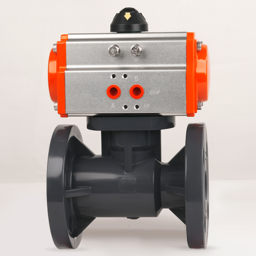 Katup Bola Flange Pneumatik UPVC untuk Keperluan Industri