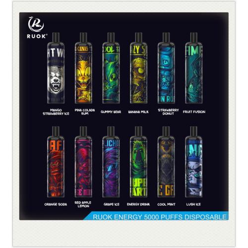 Ruok Hot Sale Energy 5000puffs 일회용 vape