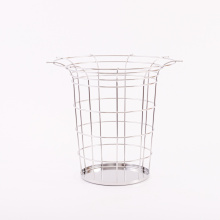 Silver Barrel Wire Mesh Storage Cup