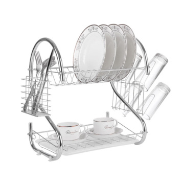 Stainless Steel Dish Drying Rack - Kitchen Plate Storage & Drainer