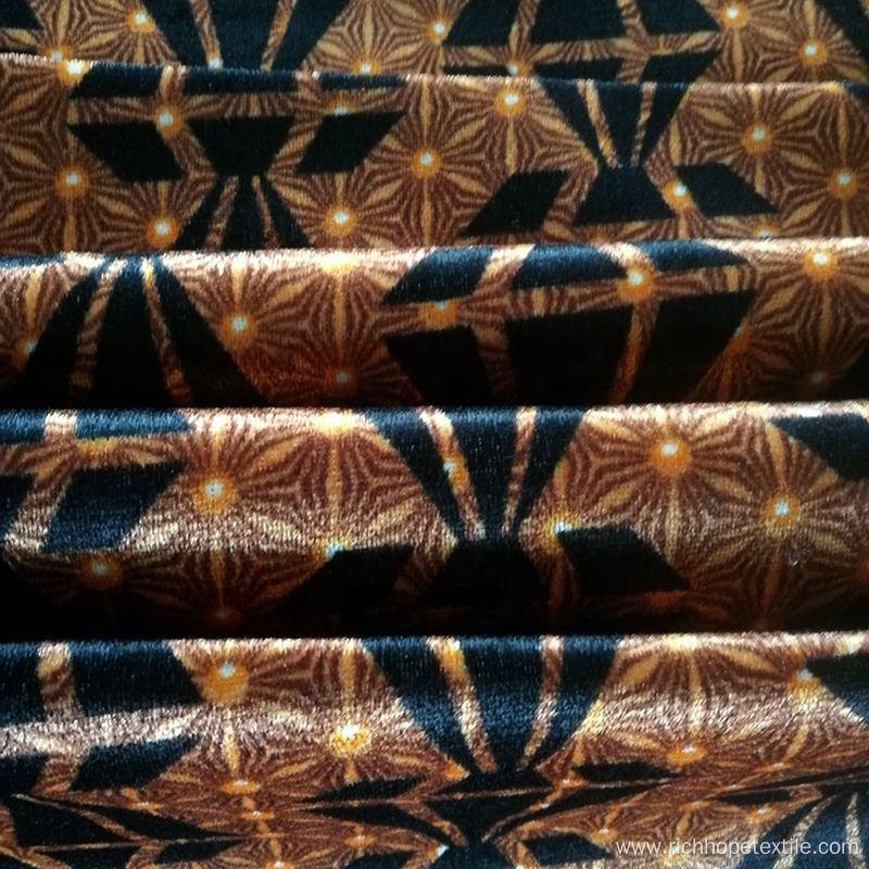 100% Polyester Velvet Fabric Printed